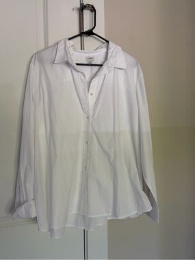 J. Crew White Classic Button Down